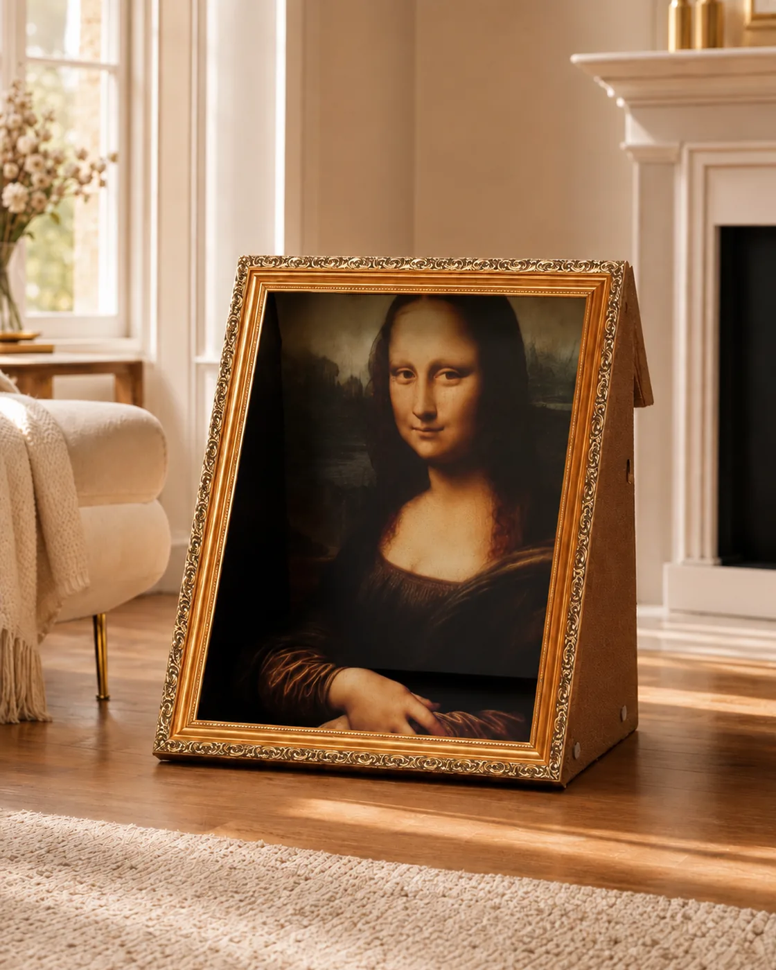 The artwork without the cat
